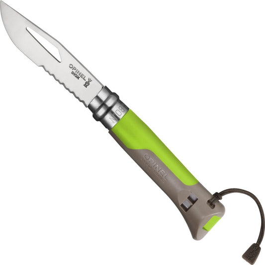 Opinel No.08 Stainless Steel Folding Knife - Outdoor Earth-Green 001715