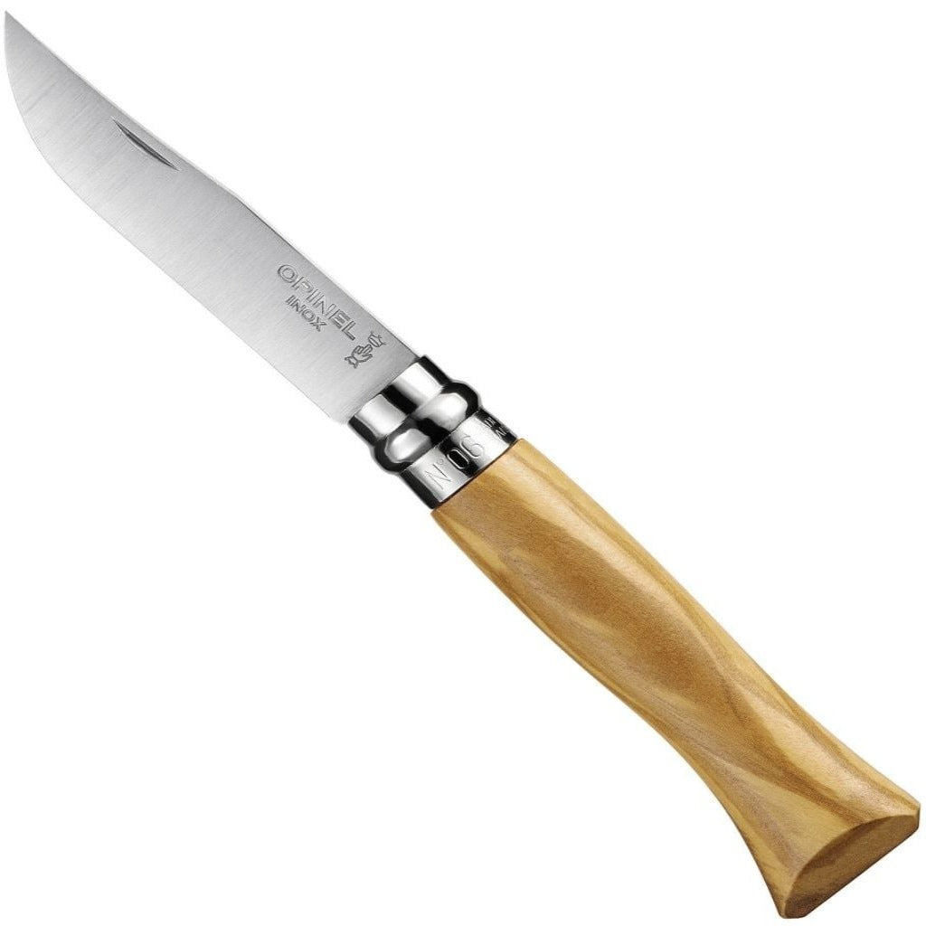 Opinel No.06 Olive Wood Stainless Steel Folding Knife 002023