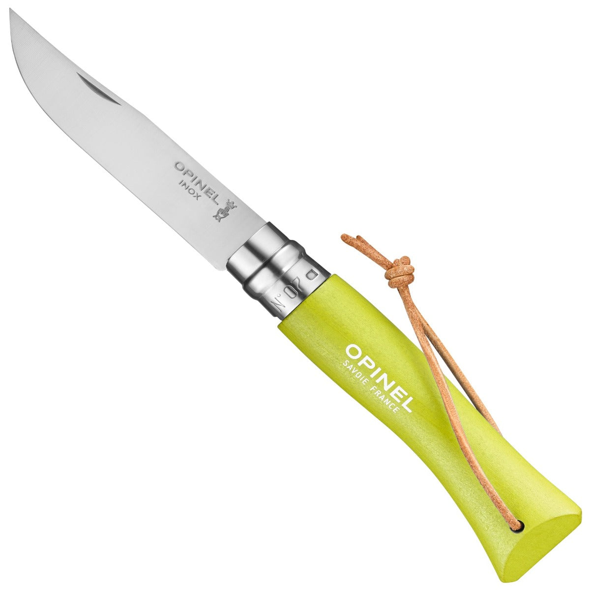Opinel No.07 Bushwhacker Anise Stainless Steel Pocket Knife with Lanyard 002207