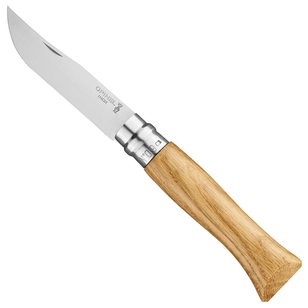 Opinel No.09 Oak Wood Stainless Steel Folding Knife 002424