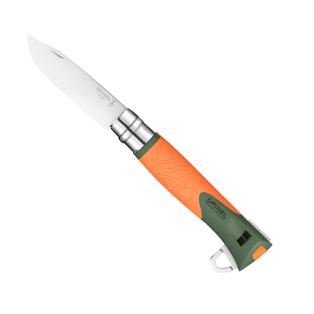 Opinel No.12 Outdoor Explore Folding Knife With Tick Remover Orange 002454