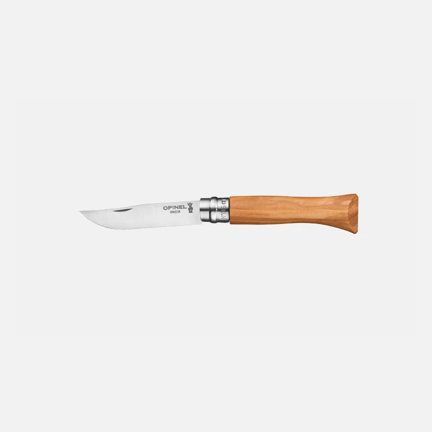 Opinel No.06 Olive Wood Stainless Steel Folding Knife 002023