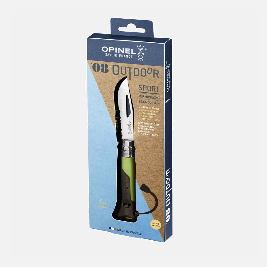 Opinel No.08 Stainless Steel Folding Knife - Outdoor Earth-Green 001715