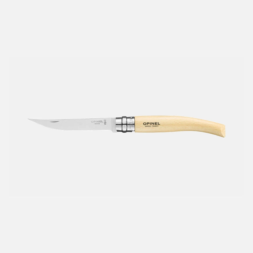 Opinel No.10 Beech Effilé - New version Stainless Steel Pocket Knive 002559