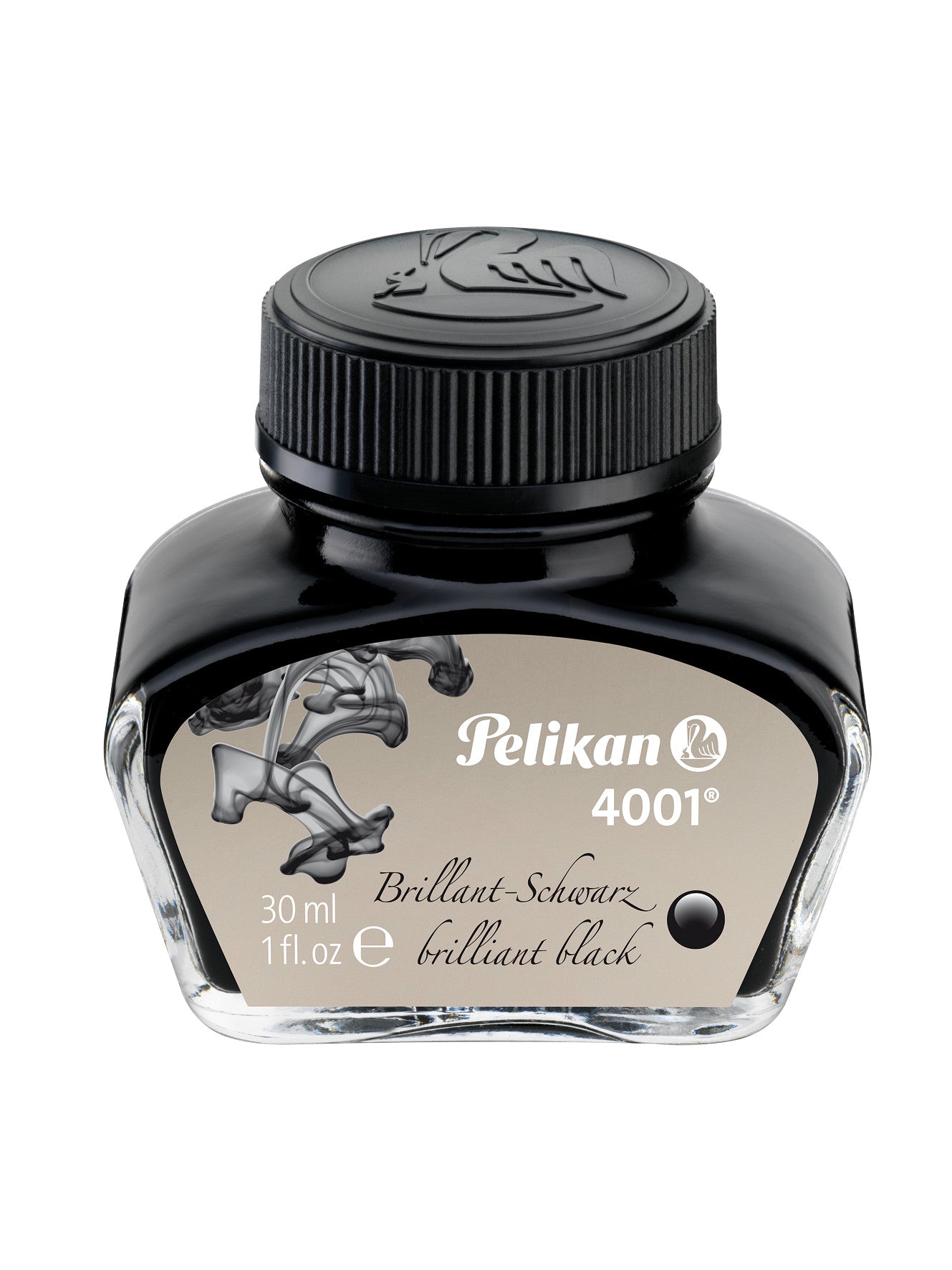 Pelikan Ink Bottle Ink Glass 4001, 30 ml Brilliant Black 301051