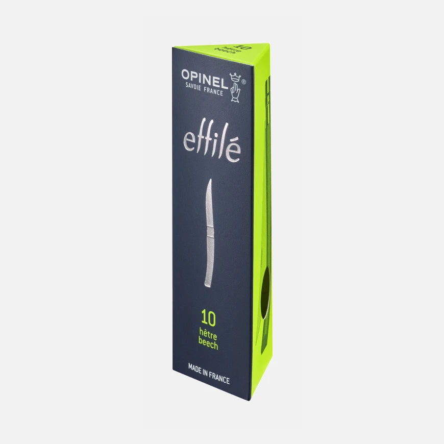 Opinel No.10 Beech Effilé - New version Stainless Steel Pocket Knive 002559