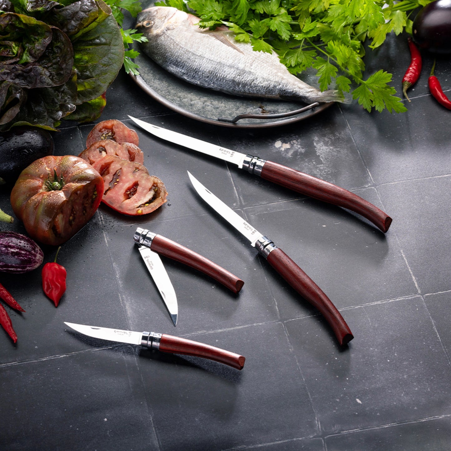 Opinel No.08 Padouk Effilé - New version Stainless Steel Pocket Knive 002554