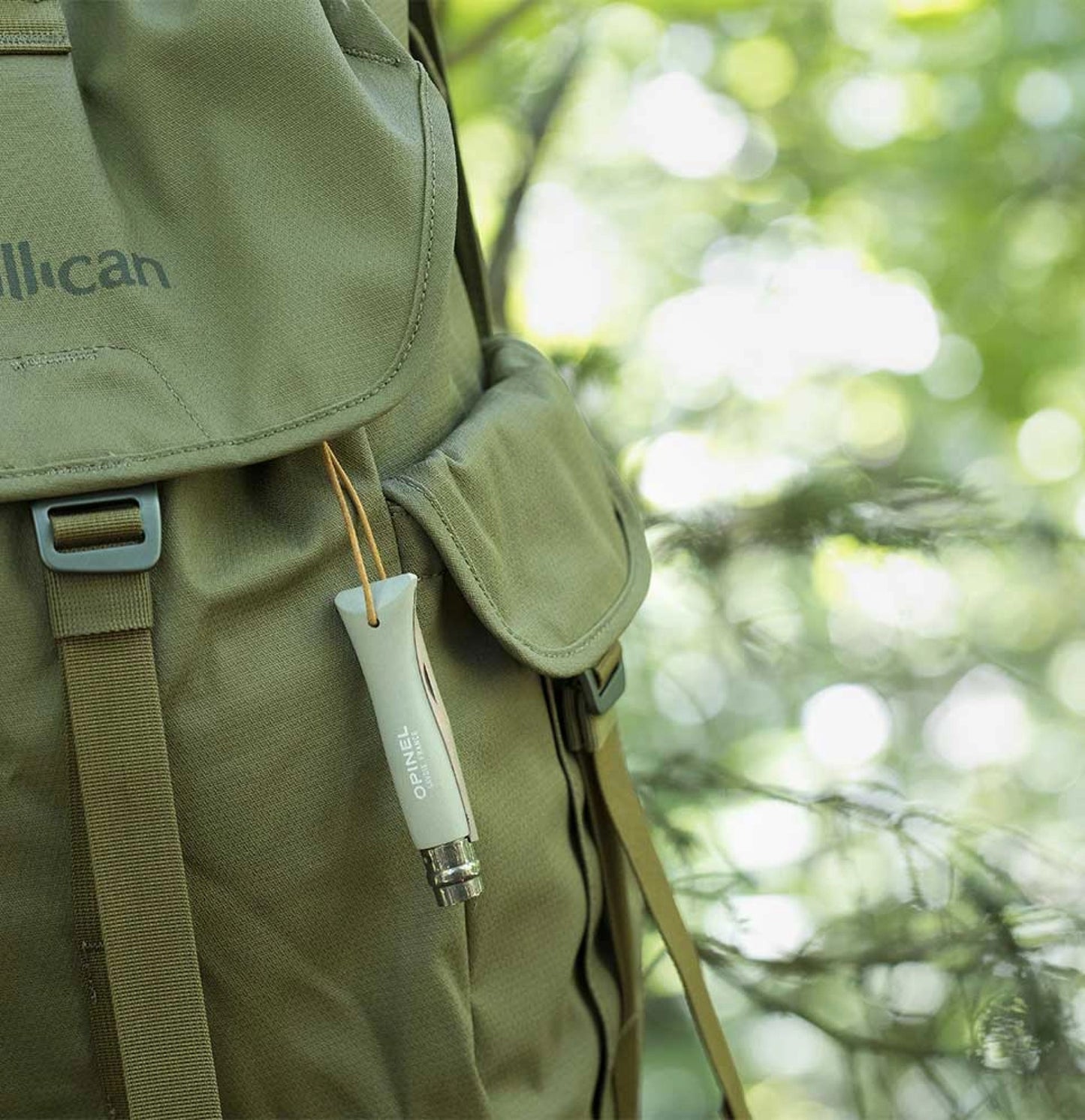 Opinel No.06 Bushwhacker Cloud Stainless Steel Folding Knife with Lanyard 002202