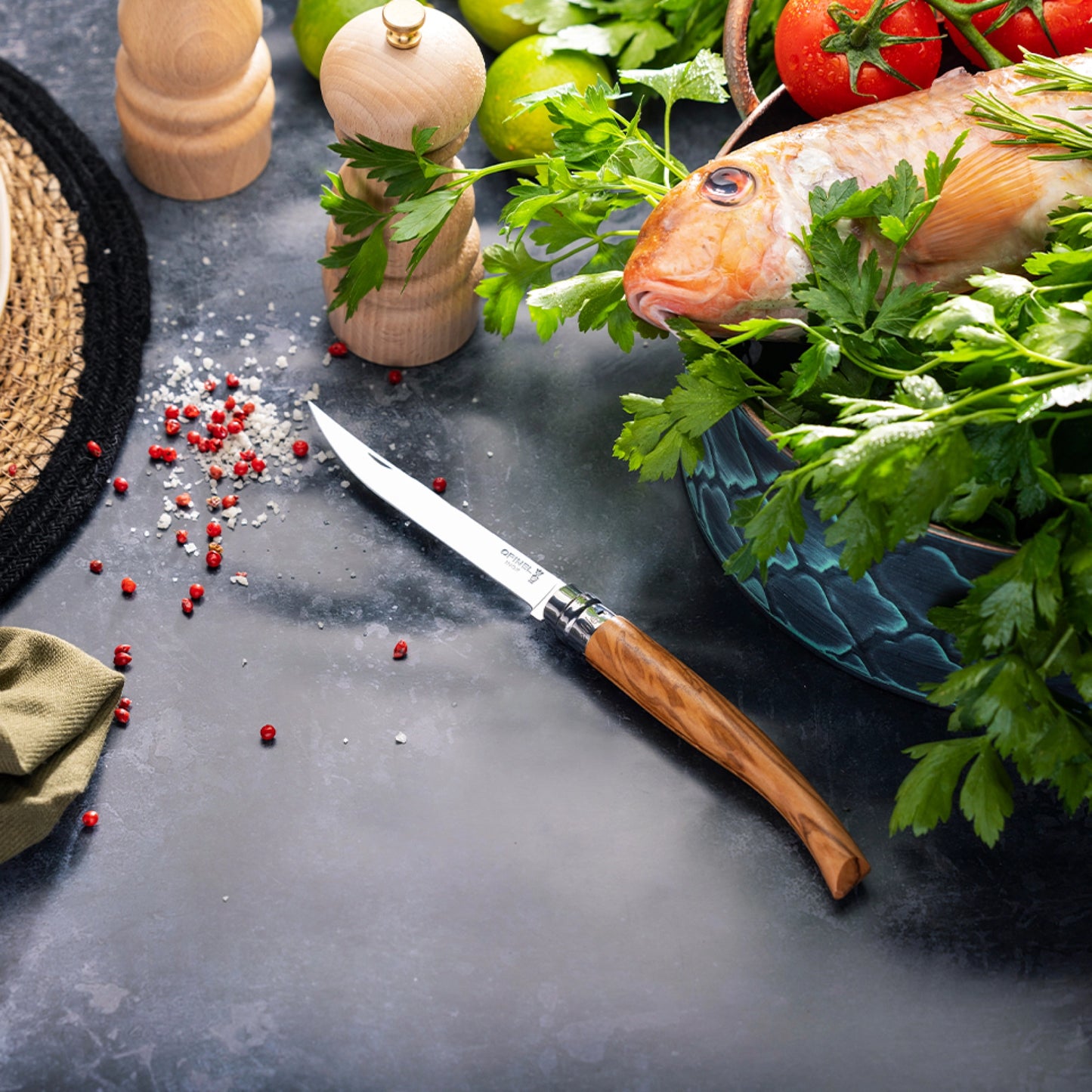 Opinel No.12 Olive Effilé - New version Stainless Steel Pocket Knive 002564