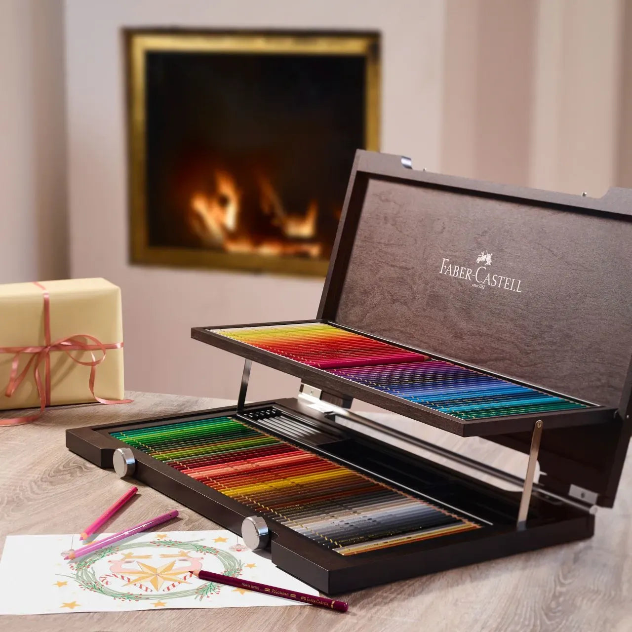 Faber-Castell Polychromos colour pencil, wooden case of 120 110013