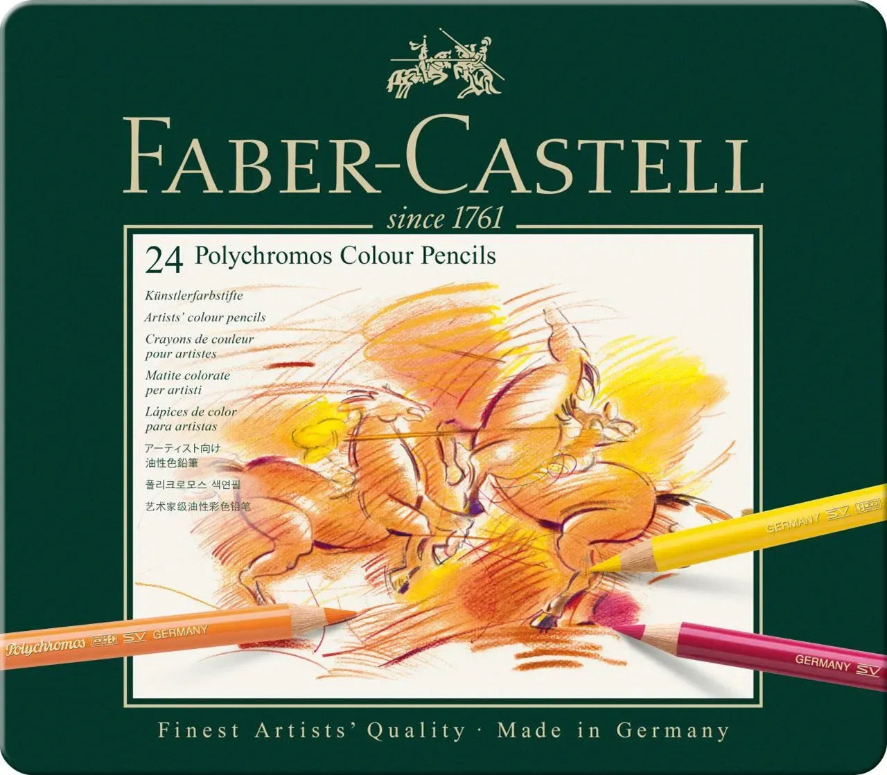 Faber-Castell Polychromos colour pencil tin of 24 110024