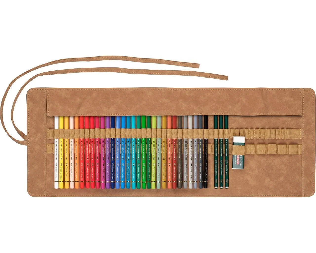 Faber-Castell Polychromos colour pencil, pencil roll, filled, 34 pieces 110030