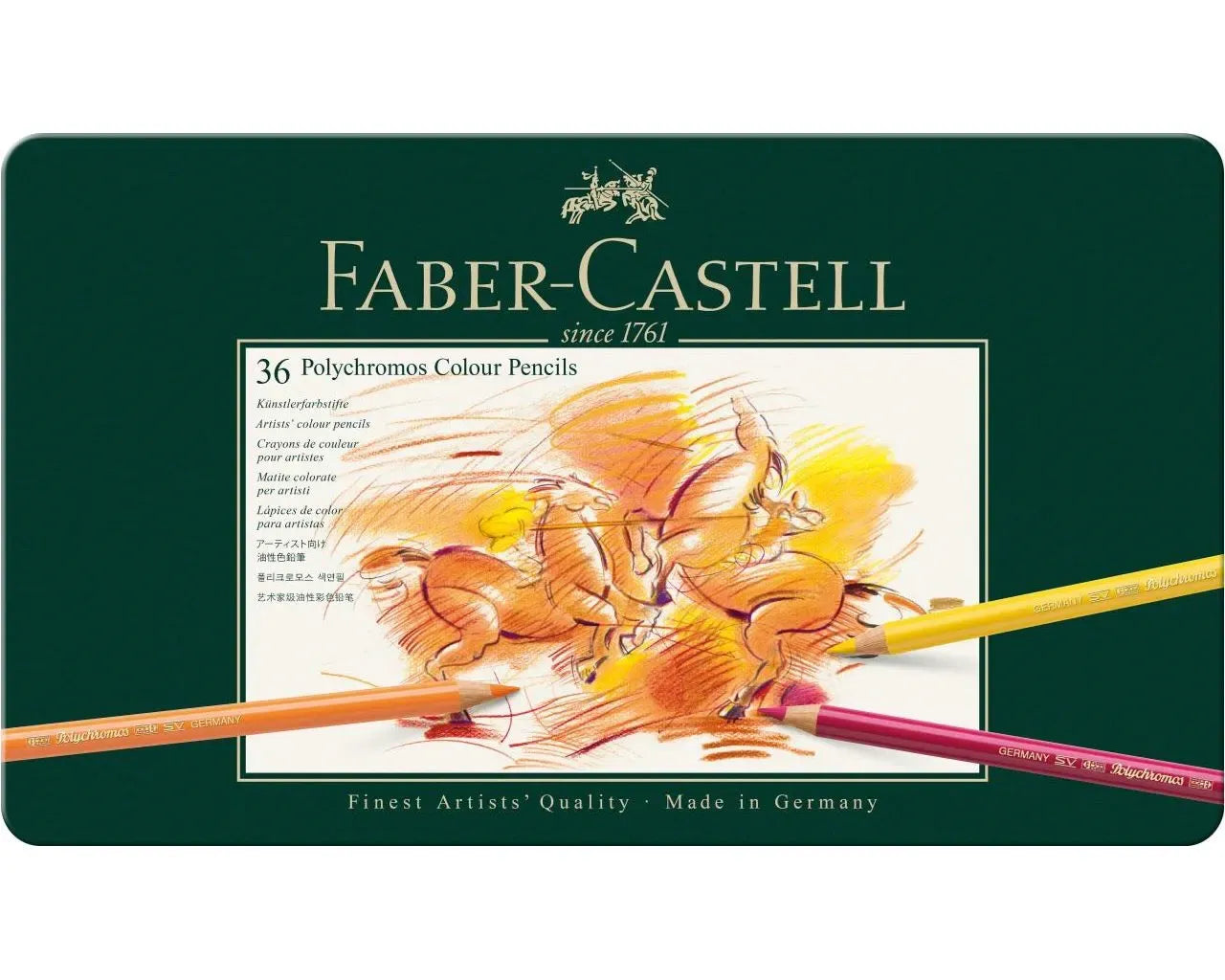 Faber-Castell Polychromos colour pencil tin of 36 110036