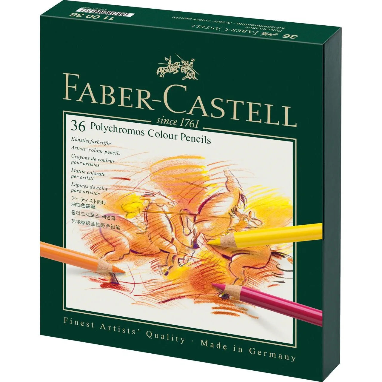 Faber-Castell Polychromos colour pencil studio box of 36 110038