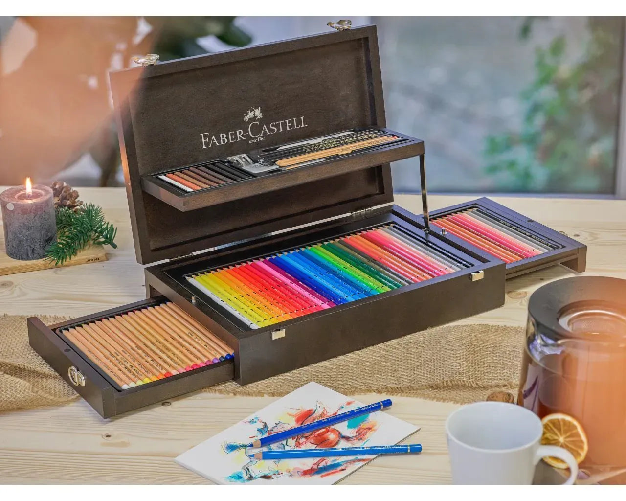 Faber-Castell Art & Graphic Collection wooden case, 125 pieces 110085