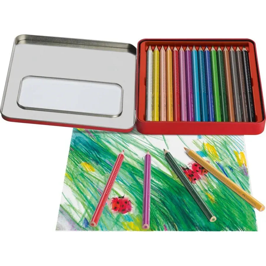 Faber-Castell Jumbo Grip colour pencil tin of 16 110916