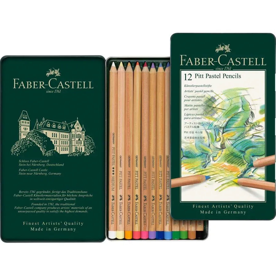 Faber-Castell Pitt Pastel Pencil Tin of 12 112112