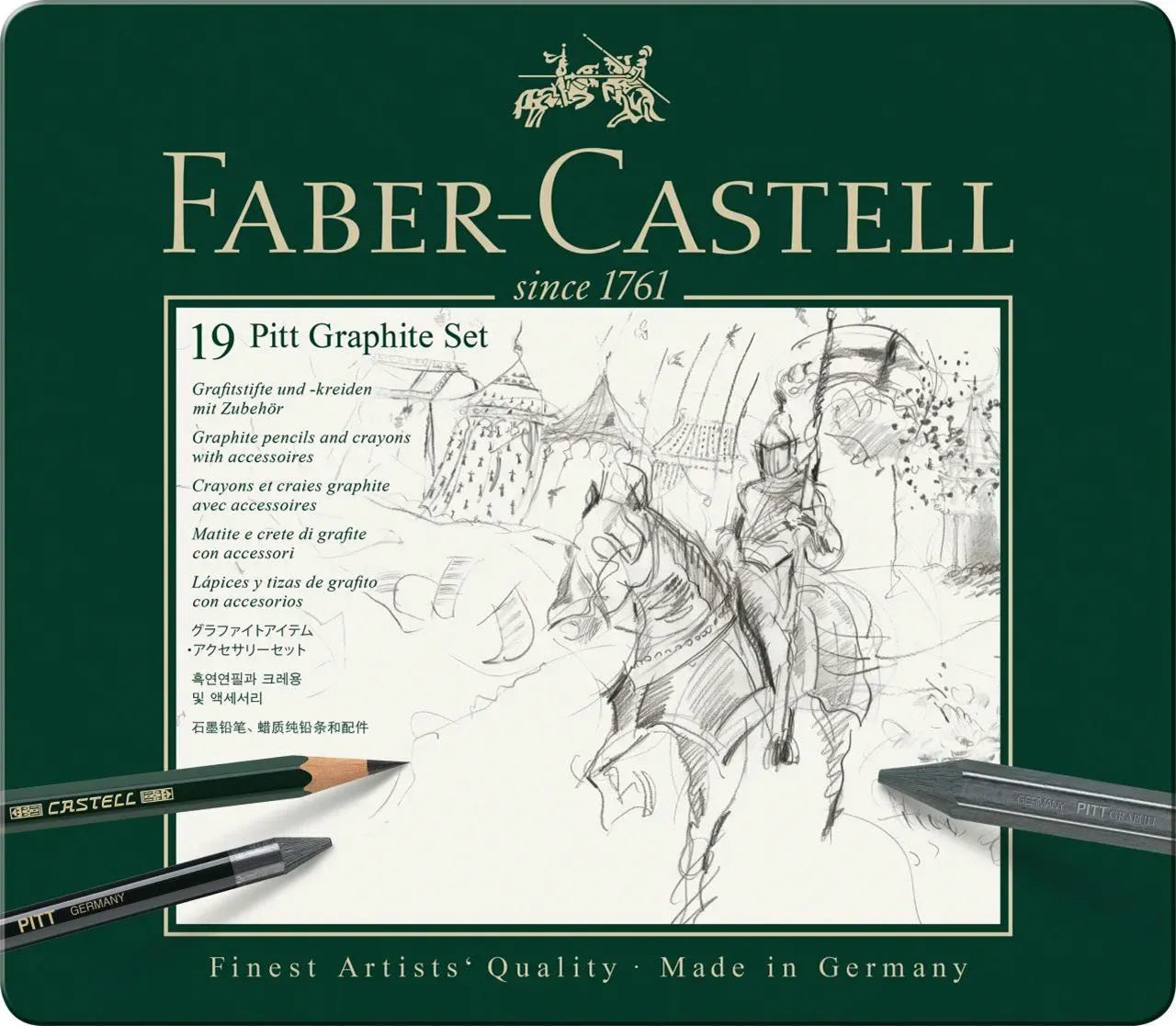 Faber-Castel Pitt Graphite set tin of 19 112973