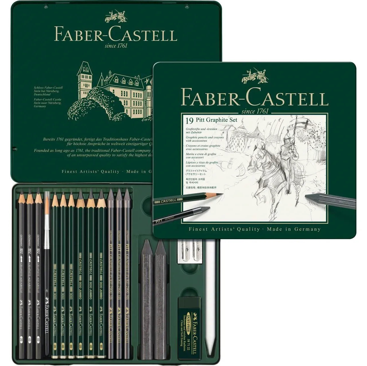 Faber-Castel Pitt Graphite set tin of 19 112973