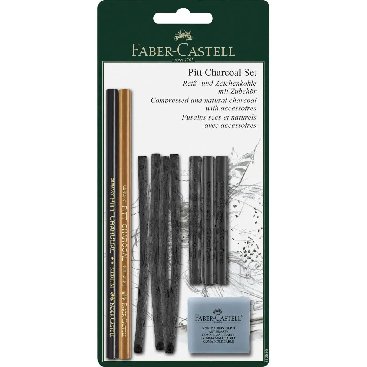 Faber-Castell Pitt Charcoal set 10 pieces 112996