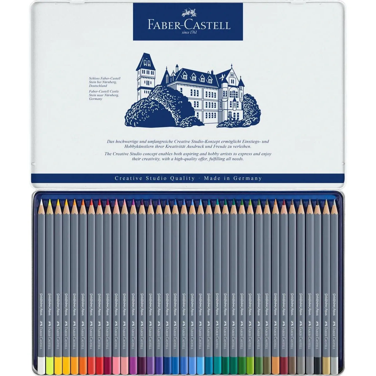 Faber-Castell Goldfaber Aqua watercolour pencil tin of 36 114636