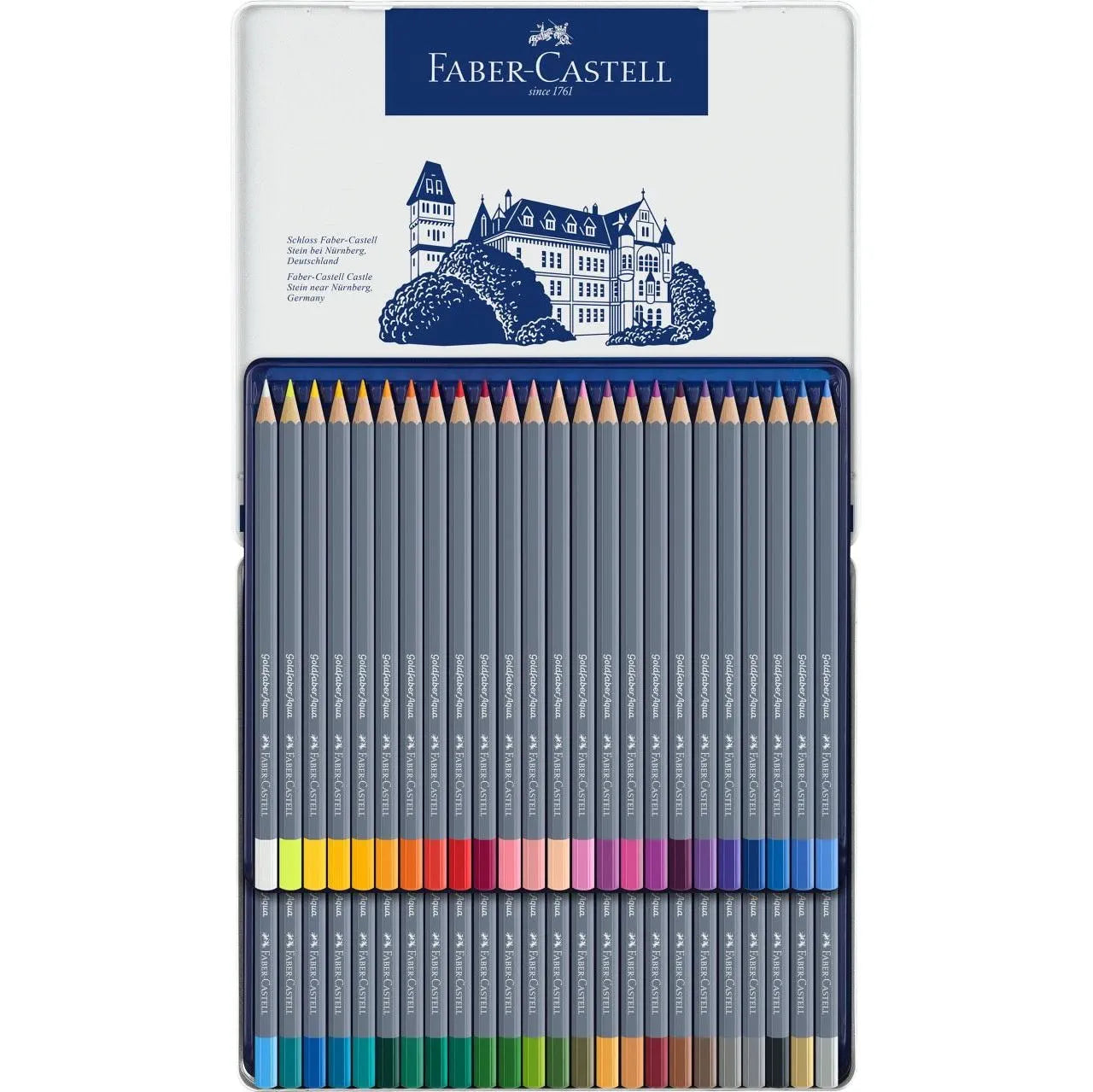 Faber-Castell Goldfaber Aqua watercolour pencil tin of 48 114648