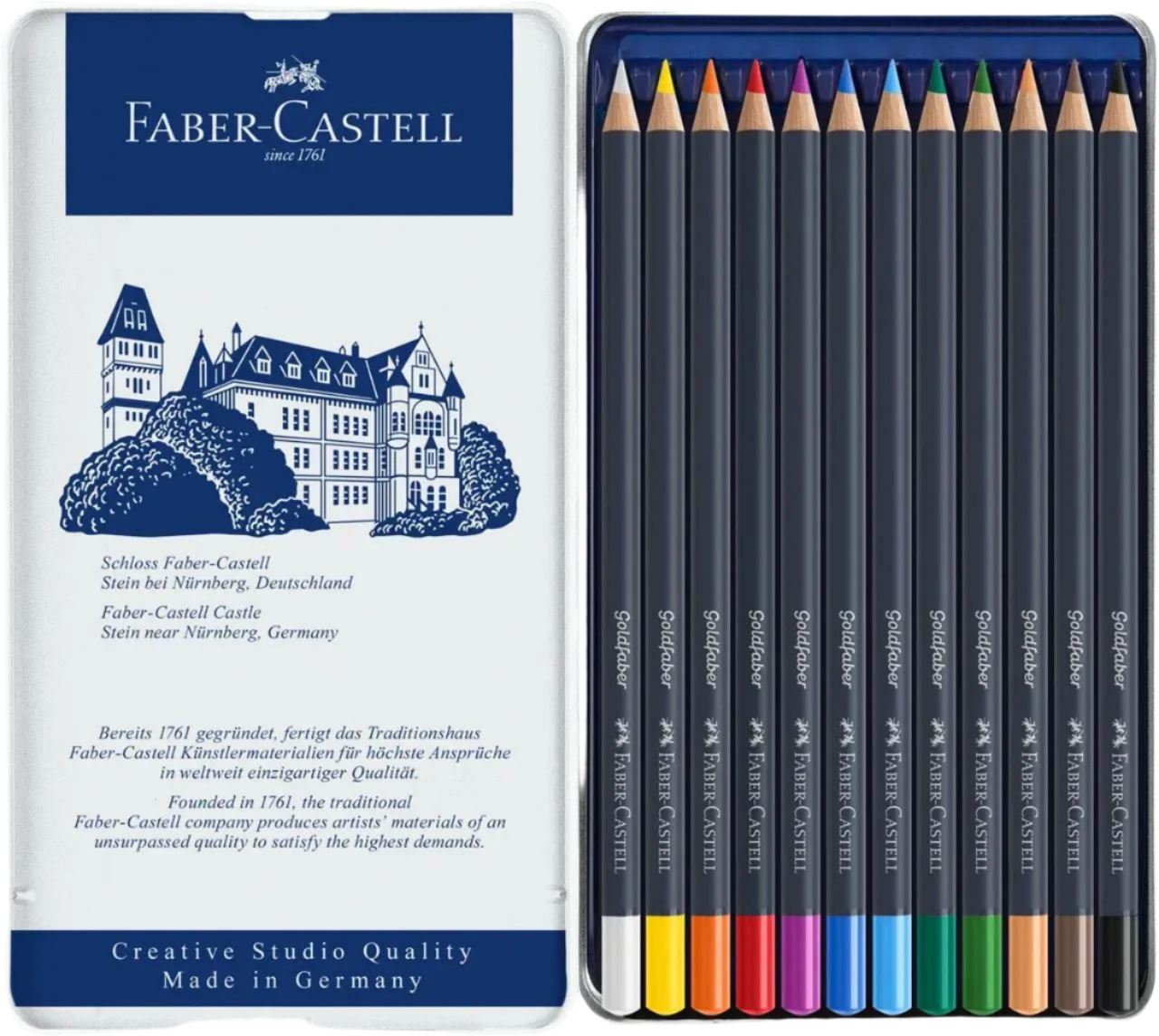 Faber-Castell Goldfaber Colour Pencil, Tin of 12 114712