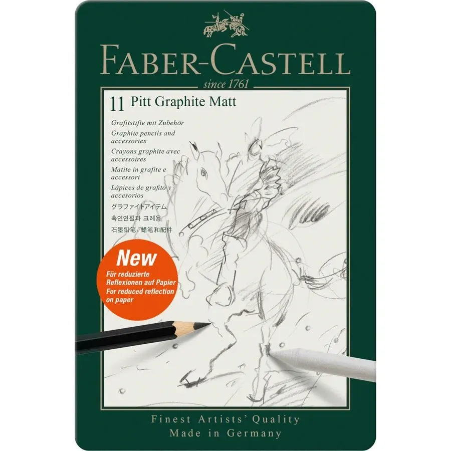 Faber-Castell Pitt Graphite Matt set tin of 11 115220