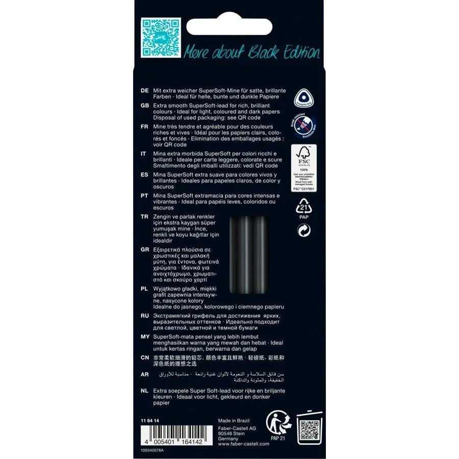 Faber-Castell Black Edition Colour Pencils Skin Tones 12x 116414