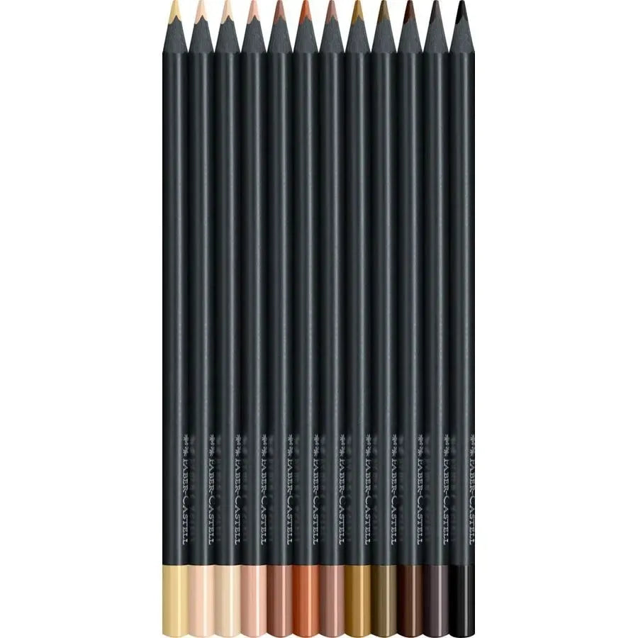 Faber-Castell Black Edition Colour Pencils Skin Tones 12x 116414