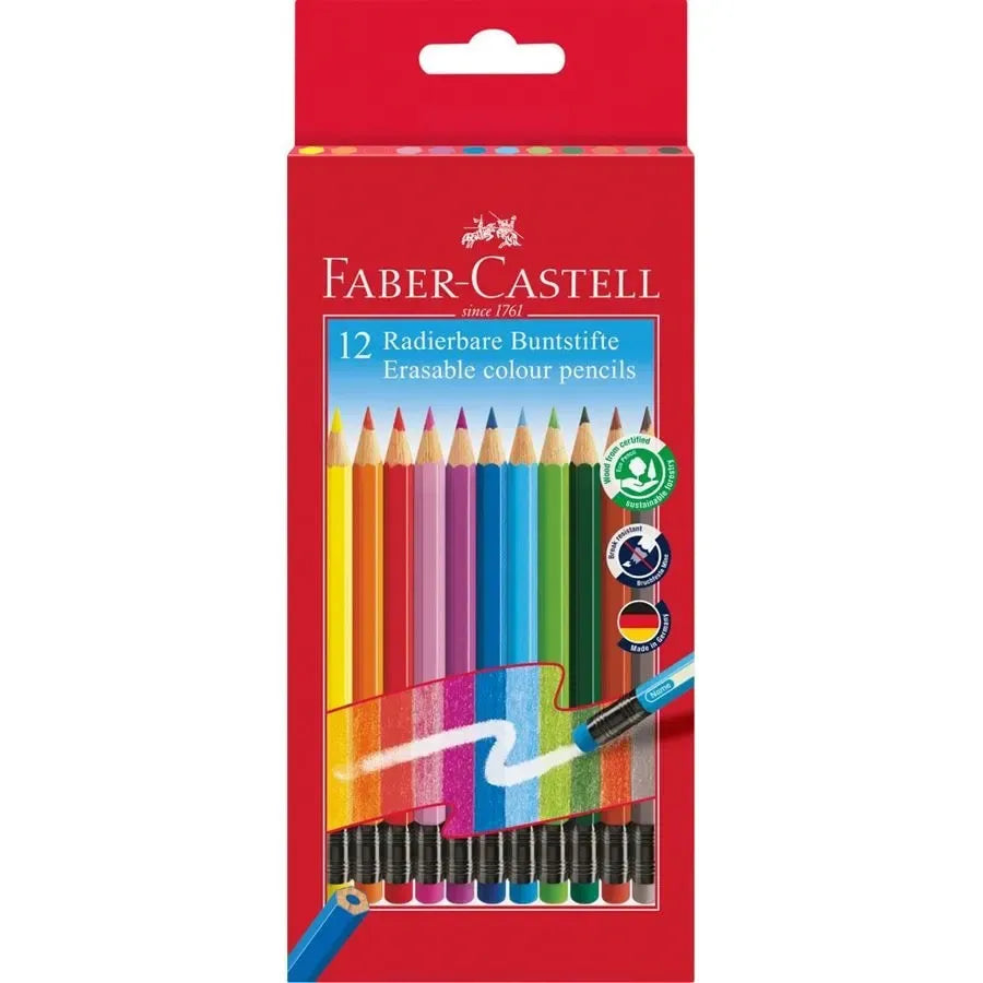 Faber-Castell Classic Colours erasable colour pencils wallet of 12 116612