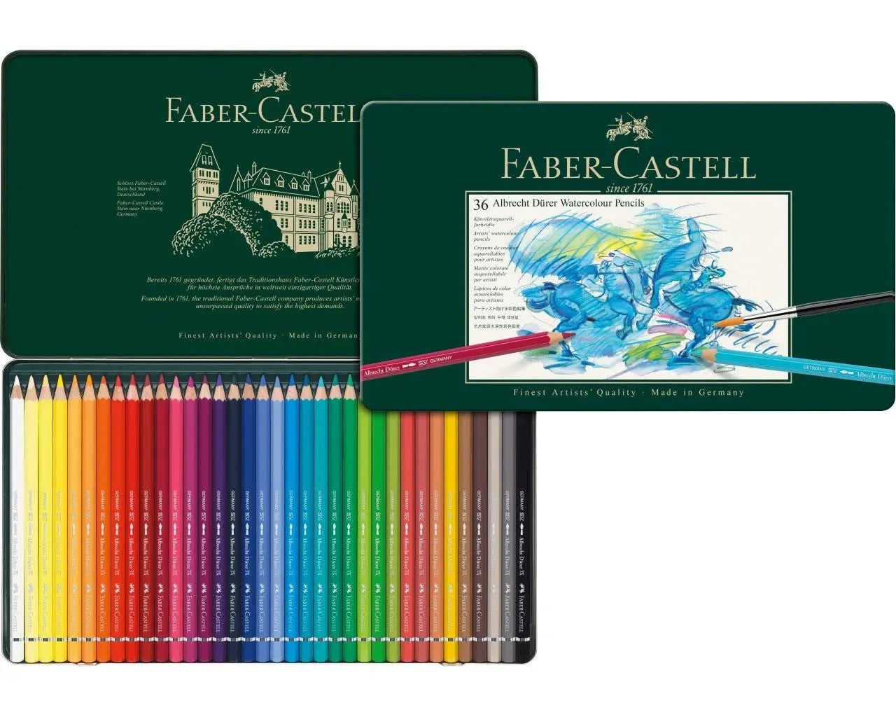 Faber-Castell Albrecht Dürer watercolour pencil tin of 36 117536