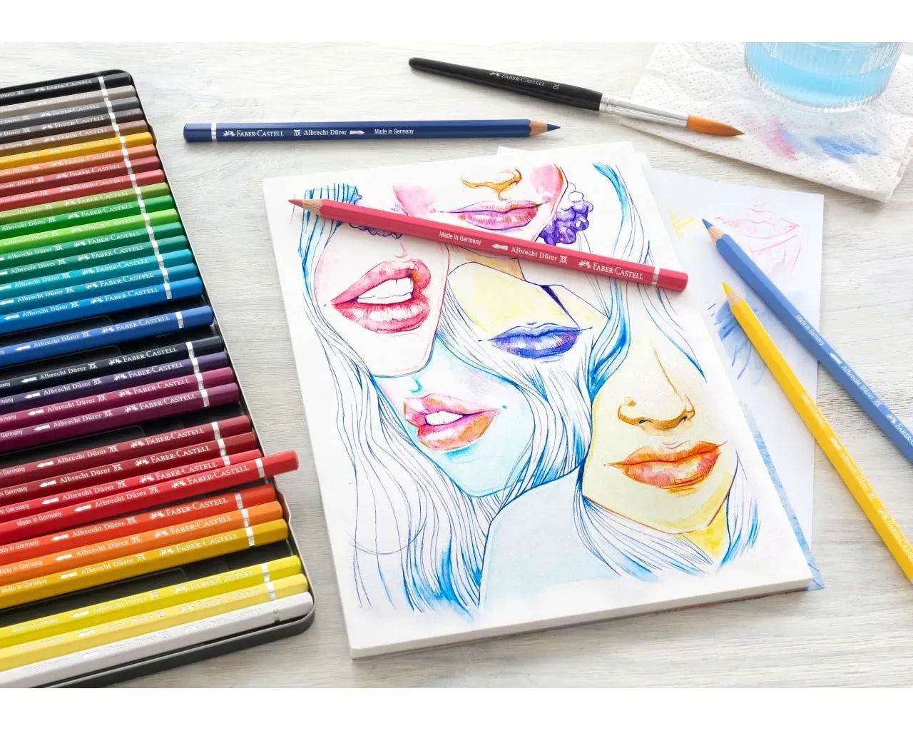 Faber-Castell Albrecht Dürer watercolour pencil tin of 36 117536