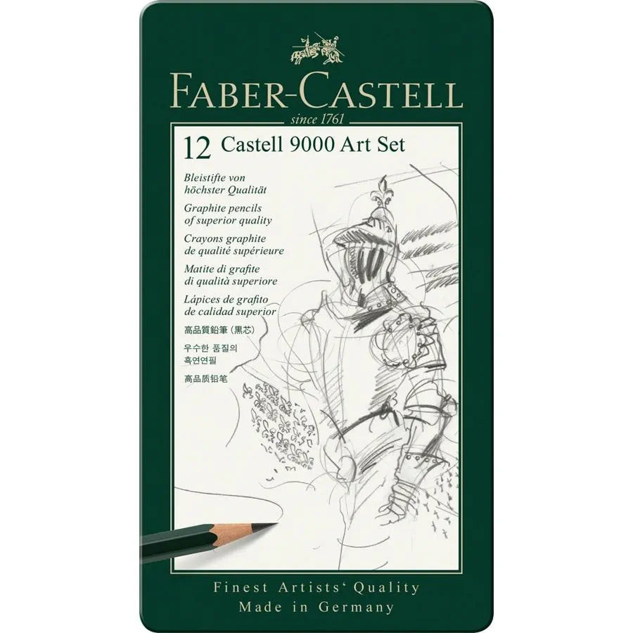 Faber-Castell Castell 9000 graphite pencil Art Set, tin of 12 119065