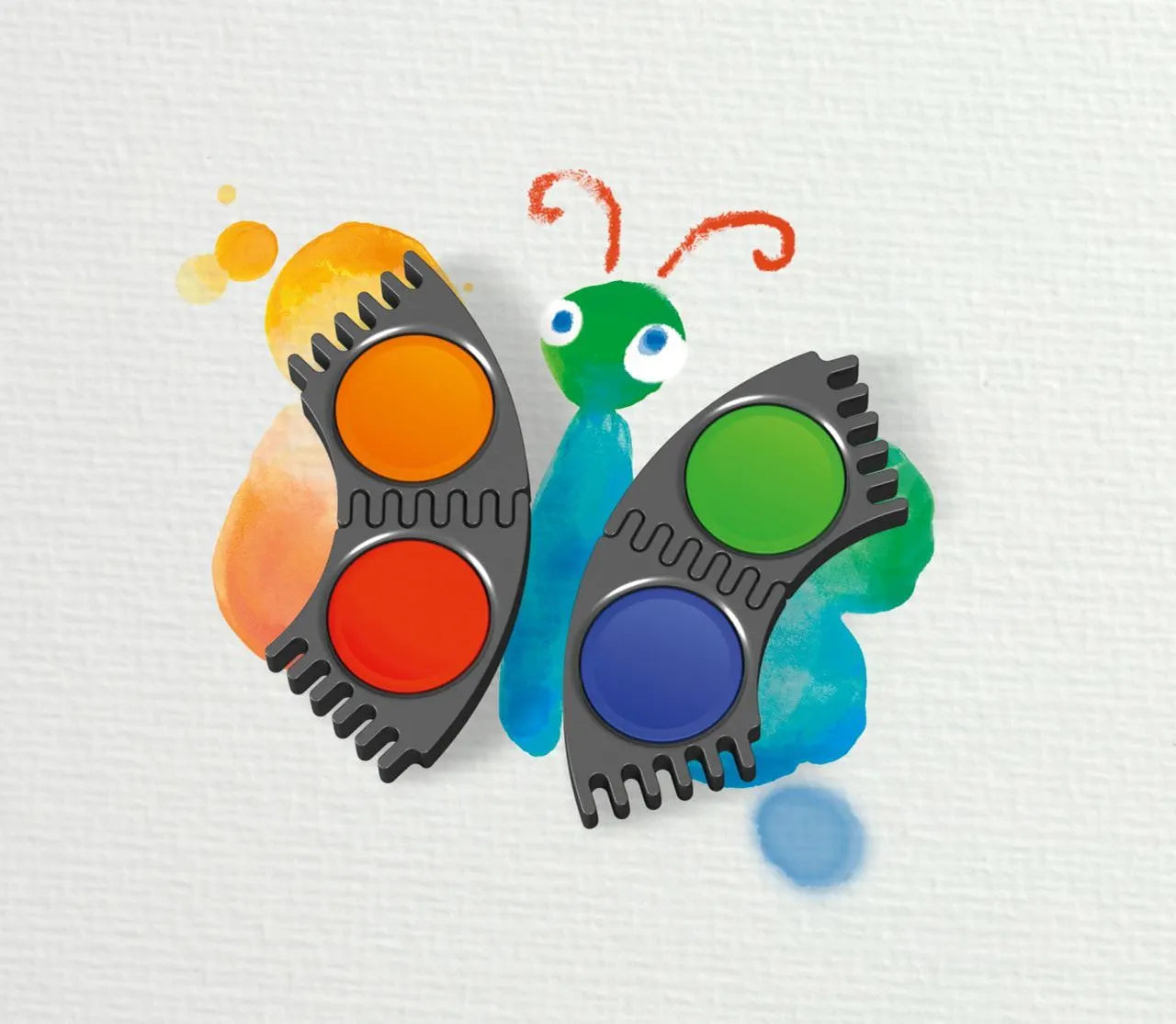 Faber-Castell Connector paint box red, 12 colours + chinese white 125030