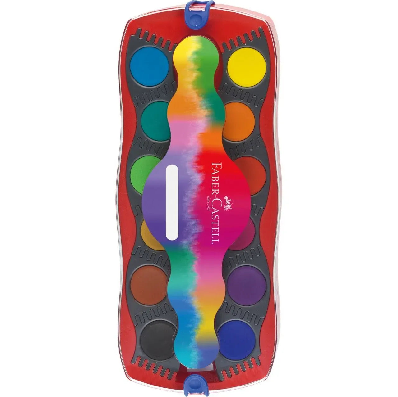 Faber-Castell Connector paint box red, 24 colours + chinese white 125031