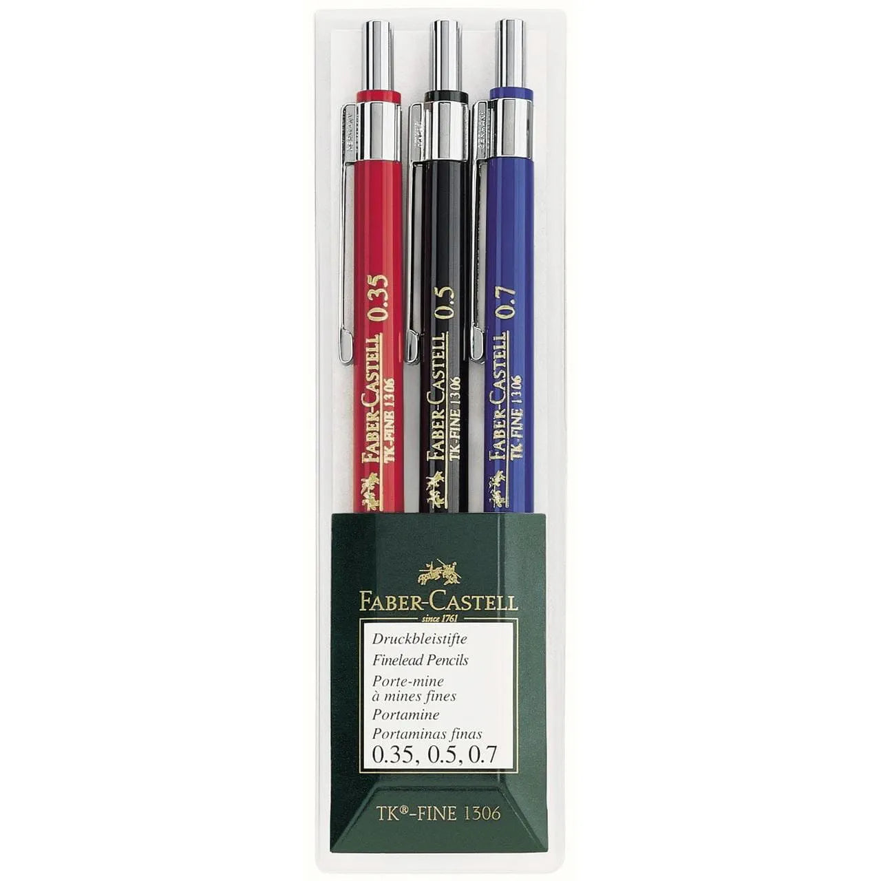 Faber-Castell TK-Fine 1306 mechanical pencil set, 0.35/0.5/0.7 mm 130622