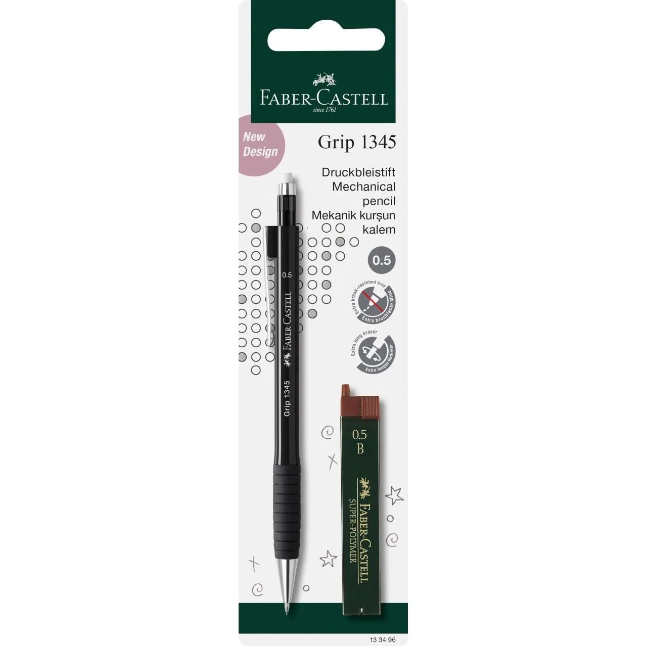 Faber-Castell Grip 1345 mechanical pencil, 2 pieces set 133496