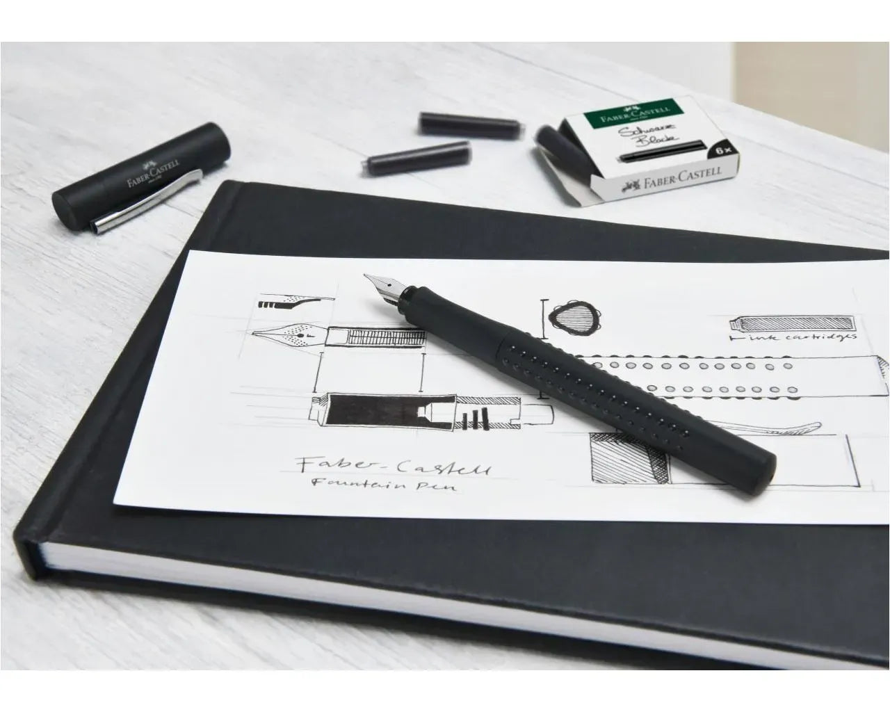 Faber-Castell Grip 2011 fountain pen M, black 140901