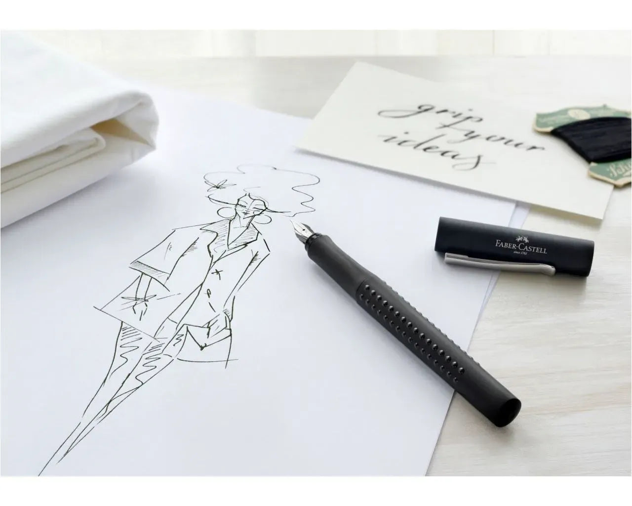 Faber-Castell Grip 2011 fountain pen M, black 140901