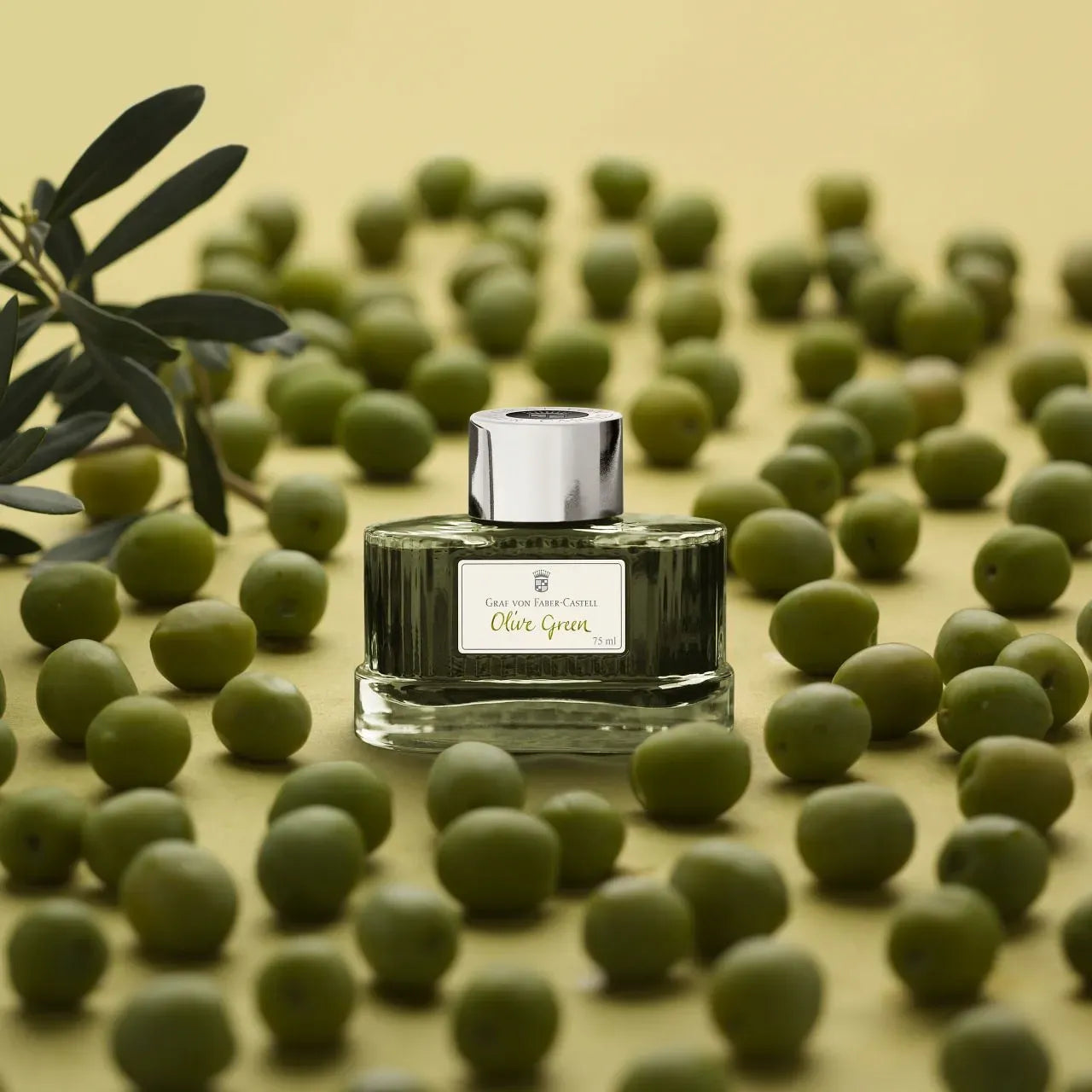 Graf von Faber-Castell Ink Bottle, Olive Green, 75ml 141015