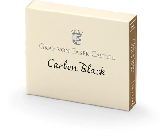 Graf von Faber-Castell 6 ink cartridges Carbon Black 141100