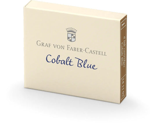 Graf von Faber-Castell 6 ink cartridges Cobalt Blue 141101