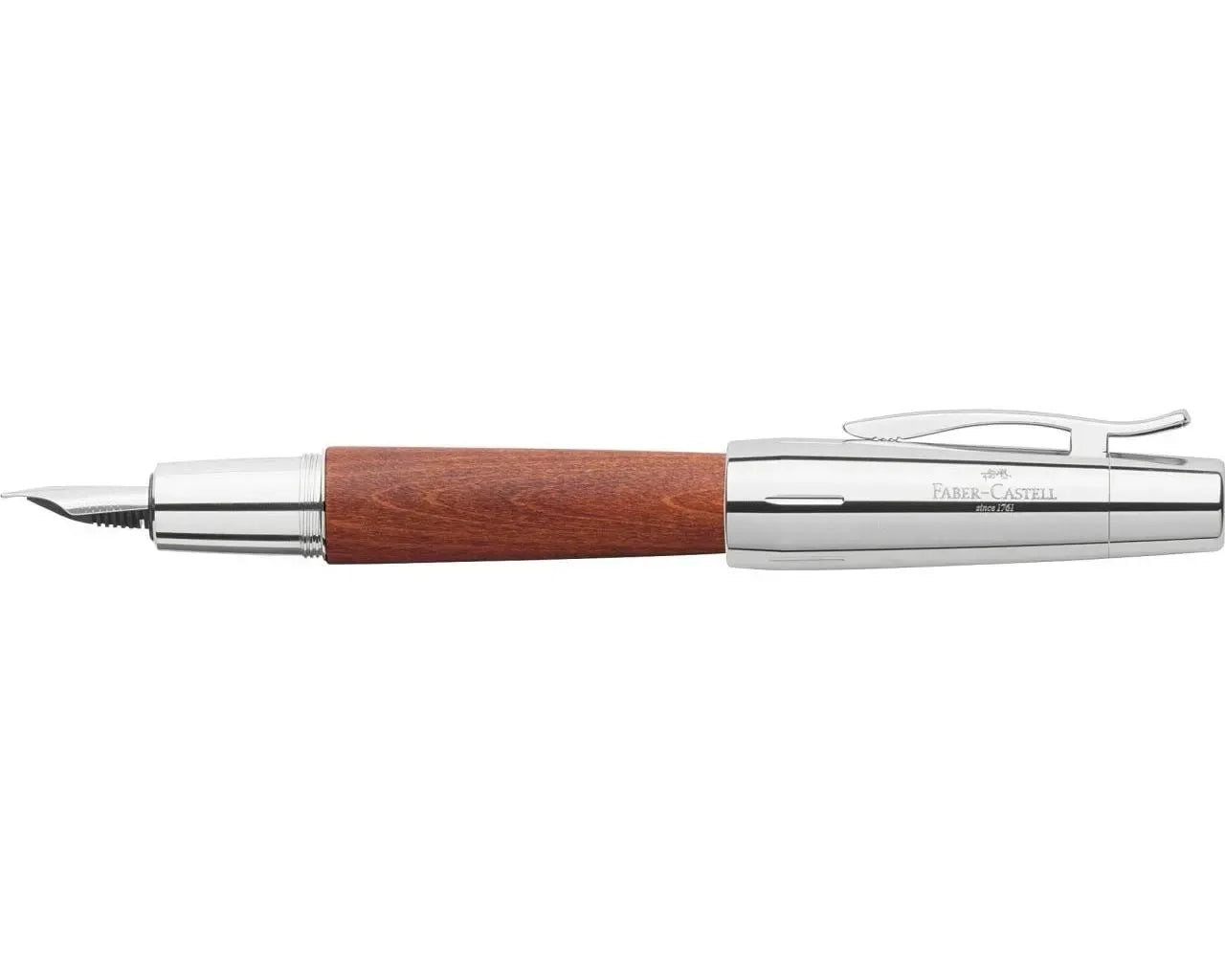 Faber-Castell e-motion wood fountain pen M, reddish brown 148200