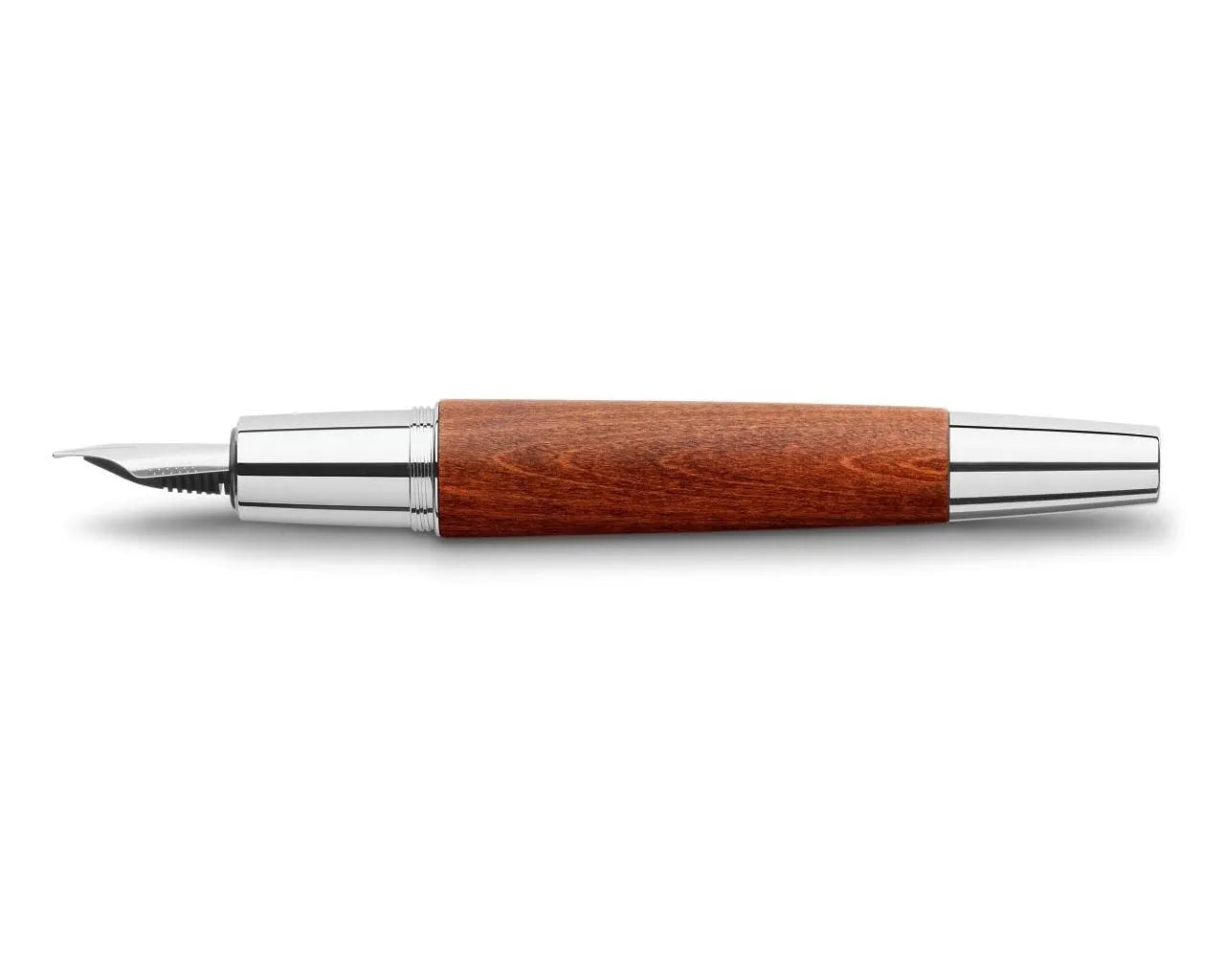 Faber-Castell e-motion wood fountain pen F, reddish brown 148201