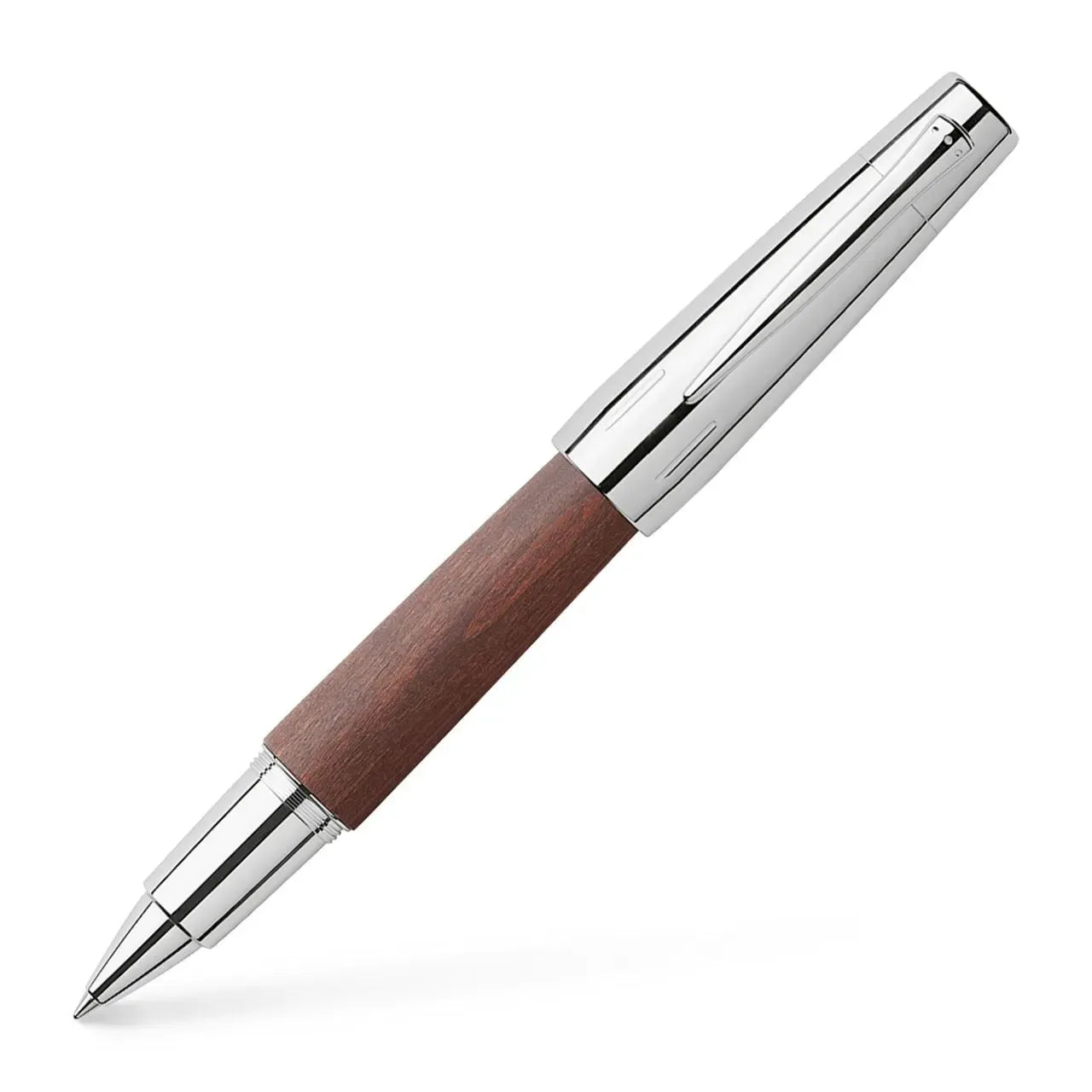 Faber-Castell e-motion wood rollerball pen dark brown 148215