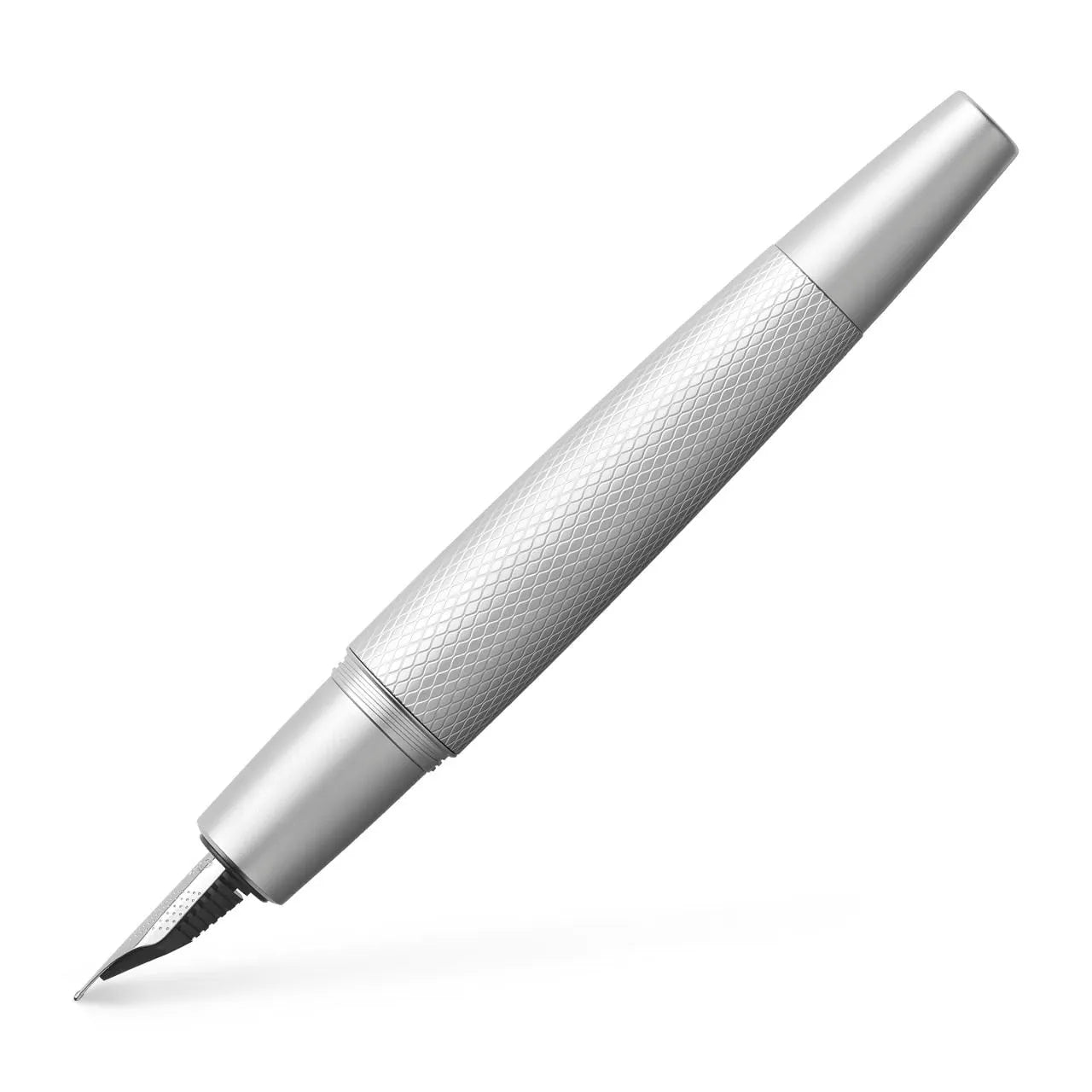 Faber-Castell e-motion Pure Silver Medium Fountain Pen 148670