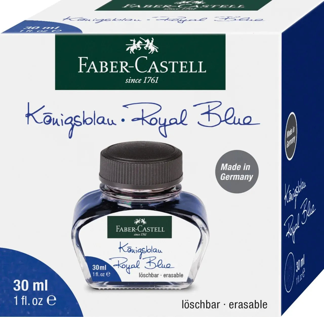 Faber-Castell Ink bottle 30 ml, ink blue erasable 149839