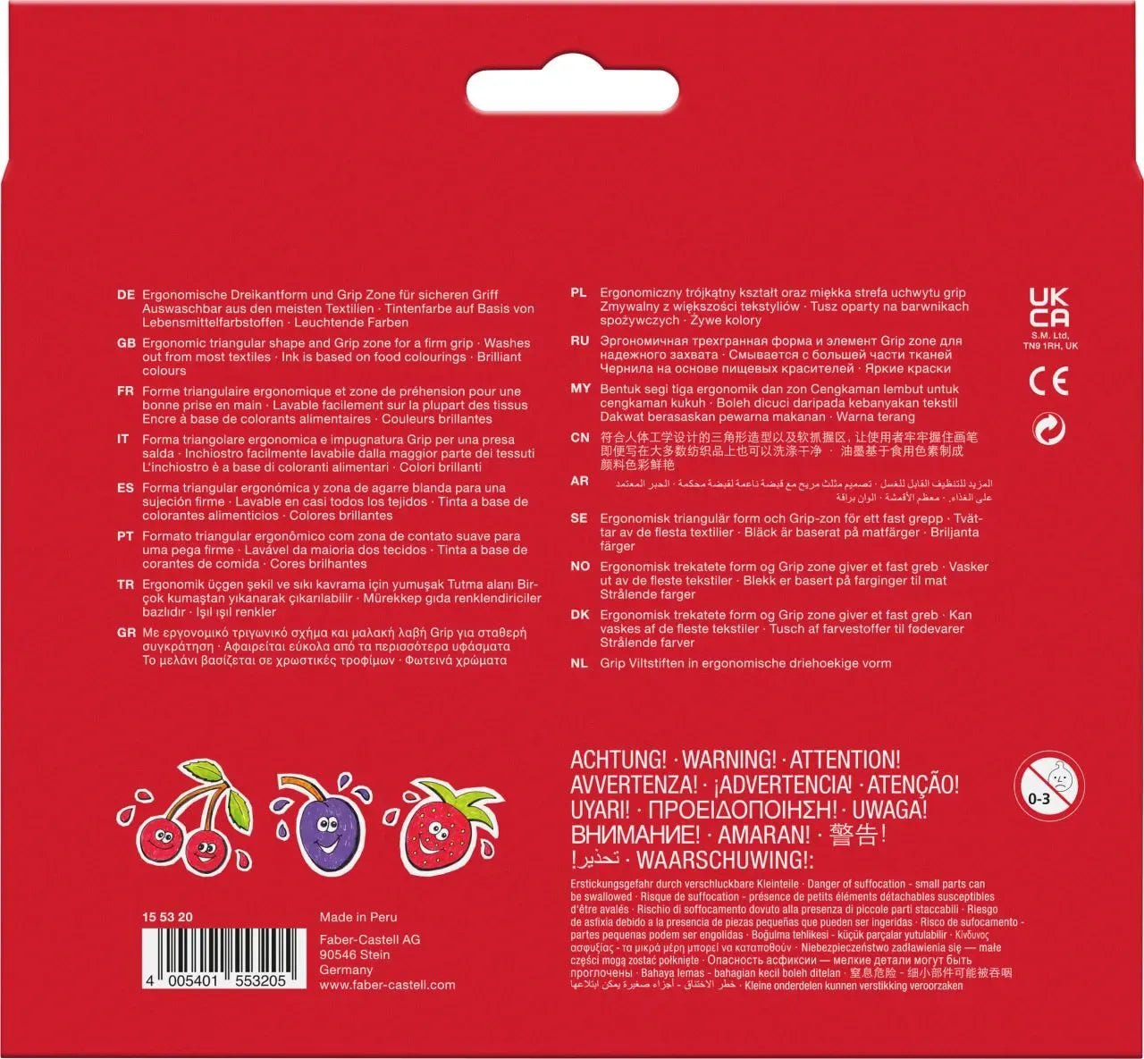 Faber-Castell Grip felt-tip pen cardboard wallet of 20 155320