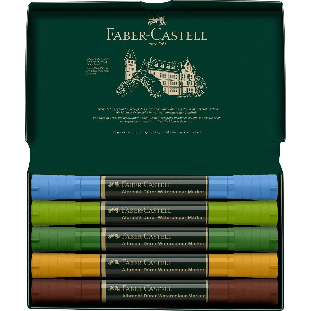 Faber-Castell Albrecht Dürer Watercolour Marker wallet of 5, Plein Air 160309